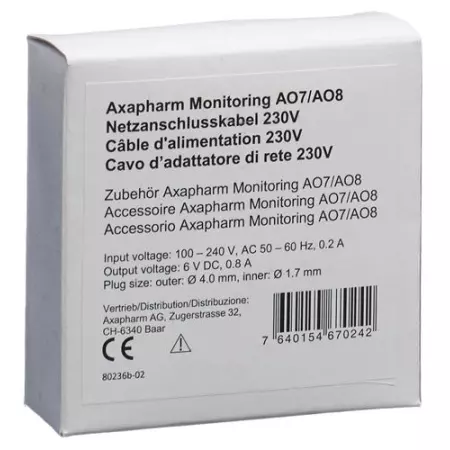 Силовий з'єднувальний кабель Axapharm AO7/AO8 230В Силовий з'єднувальний кабель Axapharm AO7/AO8 230В