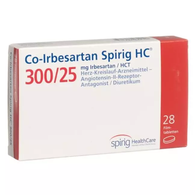 Co-Irbesartan Spirig HC Filmtable 300/25мг 28 шт Co-Irbesartan Spirig HC Filmtable 300/25мг 28 шт