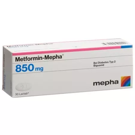 Метформін-Мефа Лактаб 850 мг 30 шт Метформін-Мефа Лактаб 850 мг 30 шт