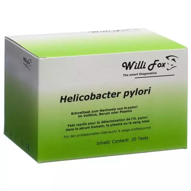 Willi Fox Аналіз крові на Helicobacter Pylori 20 шт Willi Fox Аналіз крові на Helicobacter Pylori 20 шт