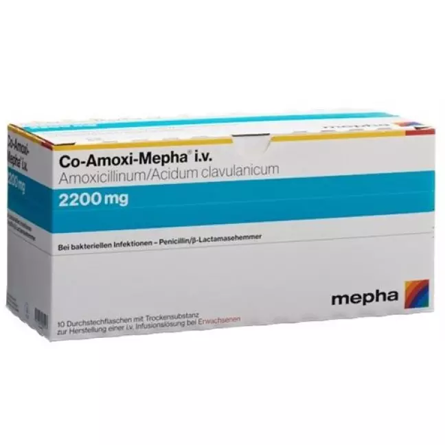 CO-AMOXI Mepha dry sub 2200 мг флакон 100 мл