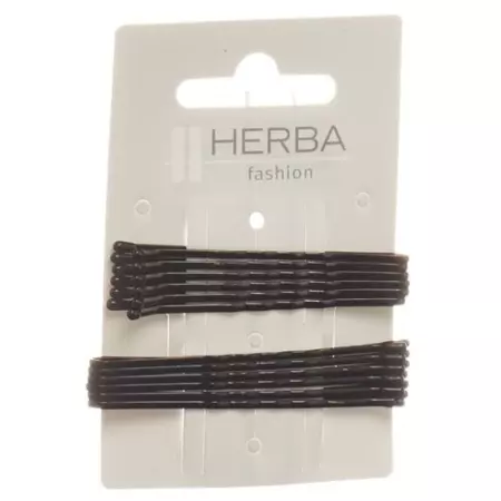 Затискач Herba 6+6,5см чорний 12 шт