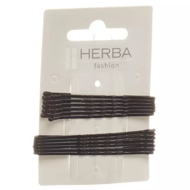 Затискач Herba 6+6,5см чорний 12 шт