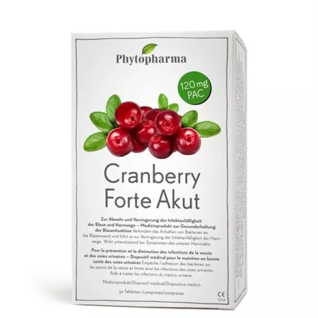 Phytopharma Cranberry Forte Akut в таблетках, 30 штук