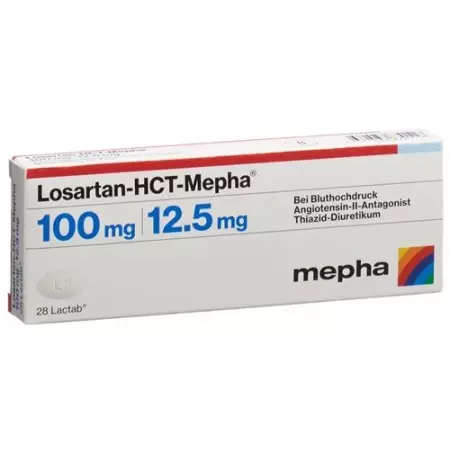 Losartan HCT Mepha 100/12.5 mg 28 Lactabs Losartan HCT Mepha 100/12.5 mg 28 Lactabs