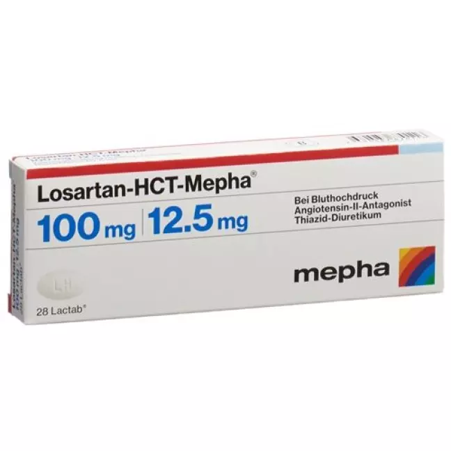 Losartan HCT Mepha 100/12.5 mg 28 Lactabs Losartan HCT Mepha 100/12.5 mg 28 Lactabs