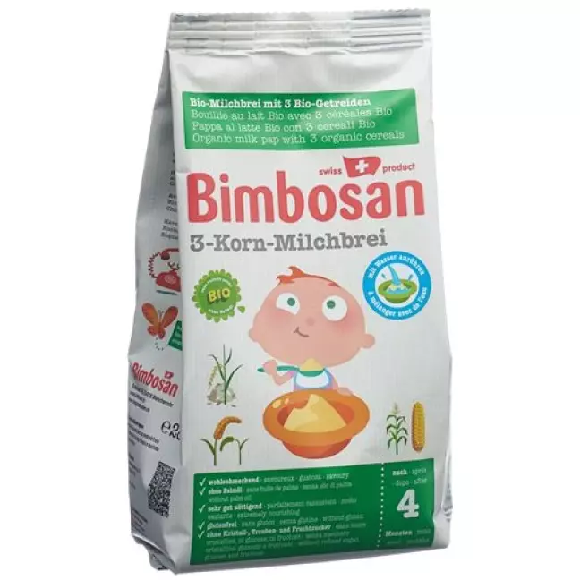 Пакет молочної каші Bimbosan 3 зерна 280 г Пакет молочної каші Bimbosan 3 зерна 280 г