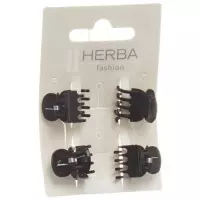 Пінцет Herba 1,6 см чорний 4 шт