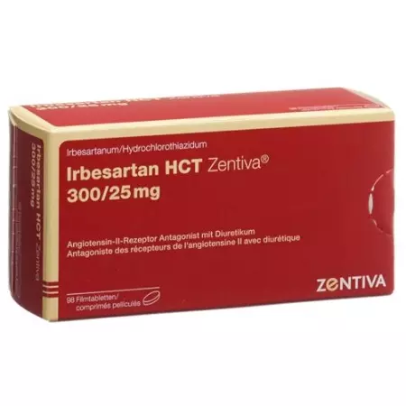 Irbesartan HCT Zentiva Filmtable 300/25 мг 98 шт Irbesartan HCT Zentiva Filmtable 300/25 мг 98 шт