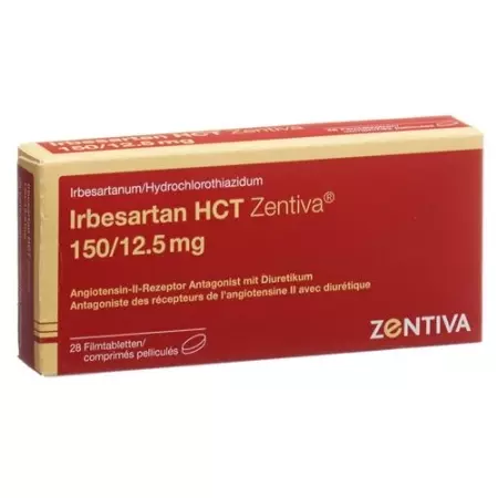 Irbesartan HCT Zentiva Filmtable 150/12,5 мг 28 шт Irbesartan HCT Zentiva Filmtable 150/12,5 мг 28 шт