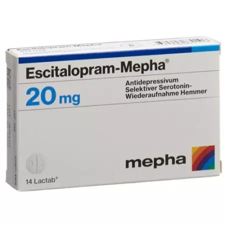 Есциталопрам-Мефа Лактаб 20 мг 98 шт Есциталопрам-Мефа Лактаб 20 мг 98 шт
