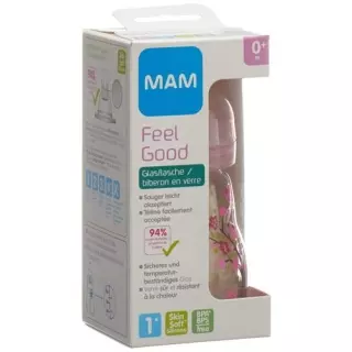МАМ Feel Good скляна пляшка 170 мл 0+м