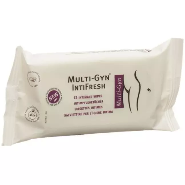 Серветки для інтимного догляду Multi-Gyn IntiFresh 12 шт Серветки для інтимного догляду Multi-Gyn IntiFresh 12 шт