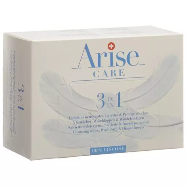 Флісові серветки та вкладиші для підгузників Arise Swiss Baby Care 2в1 50 шт