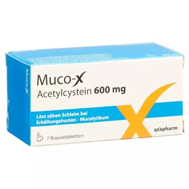 Muco-X таблетки шипучі 600 мг 7 шт Muco-X таблетки шипучі 600 мг 7 шт