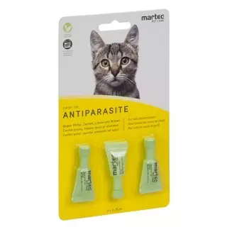 martec PET CARE Spot on ANTIPARASITE для котів 3 х 1 мл