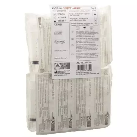 Soft-ject Einwegspritze Luer 5мл стерильный 25 штук Soft-ject Einwegspritze Luer 5мл стерильный 25 штук