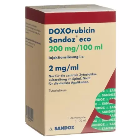 Doxorubicin Sandoz eco Inj Lös 200 мг/100 мл 100 мл Doxorubicin Sandoz eco Inj Lös 200 мг/100 мл 100 мл