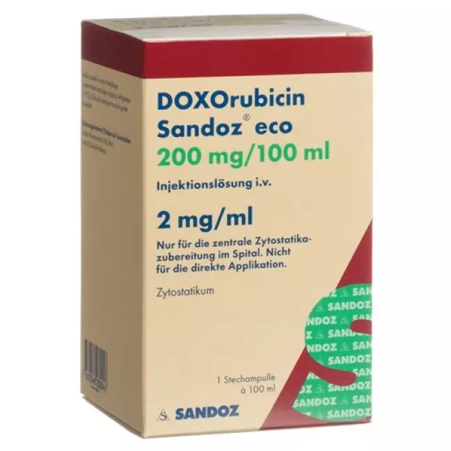 Doxorubicin Sandoz eco Inj Lös 200 мг/100 мл 100 мл Doxorubicin Sandoz eco Inj Lös 200 мг/100 мл 100 мл