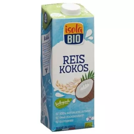 Органічний кокосовий рисовий напій Isola Tetra 1 л Органічний кокосовий рисовий напій Isola Tetra 1 л