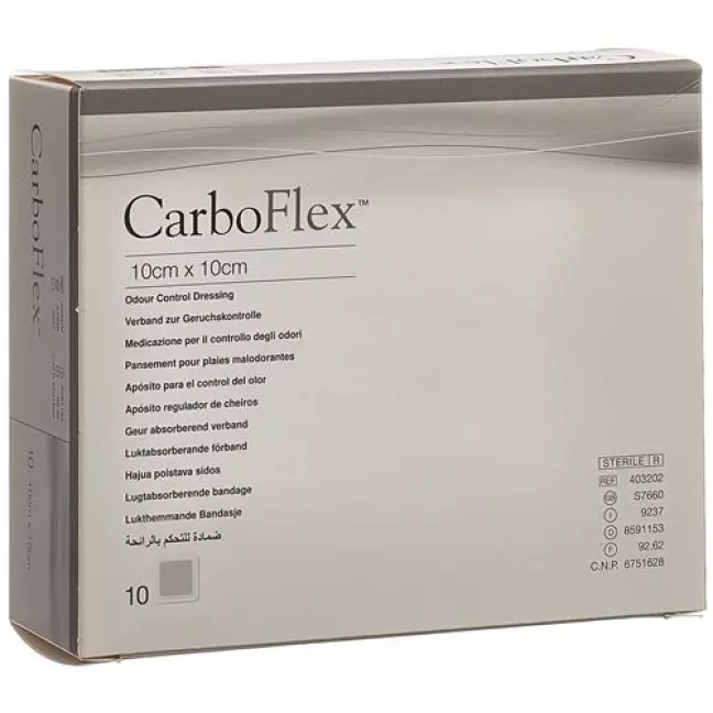 Carboflex Aktivkohle Verband 10x10см стерильный 10 штук Carboflex Aktivkohle Verband 10x10см стерильный 10 штук