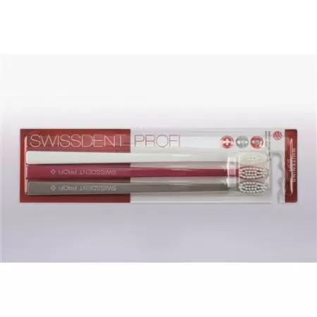 Swissdent Відбілююча зубна щітка трио білий рожевий сірий м'який