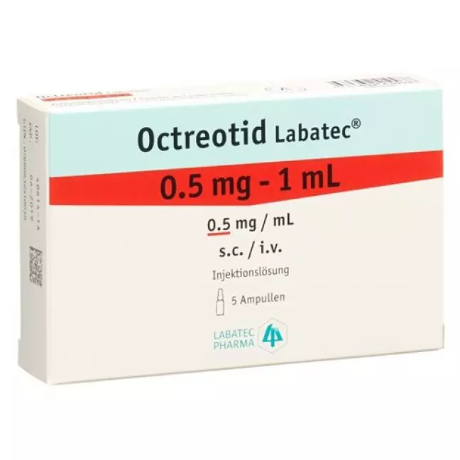 Октреотид Labatec Inj Lös 0,5 мг/мл 5 ампер 1 мл Октреотид Labatec Inj Lös 0,5 мг/мл 5 ампер 1 мл