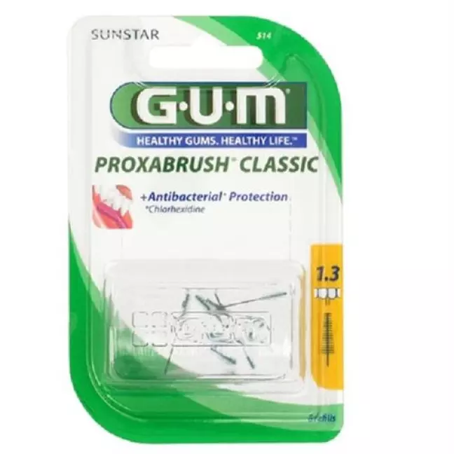 GUM SUNSTAR Proxabrush ISO 4 1.3mm conique refill жовтий 8 штук