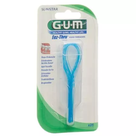 GUM SUNSTAR EEZ THRU Вправляч для зубної нитки 25 шт GUM SUNSTAR EEZ THRU Вправляч для зубної нитки 25 шт