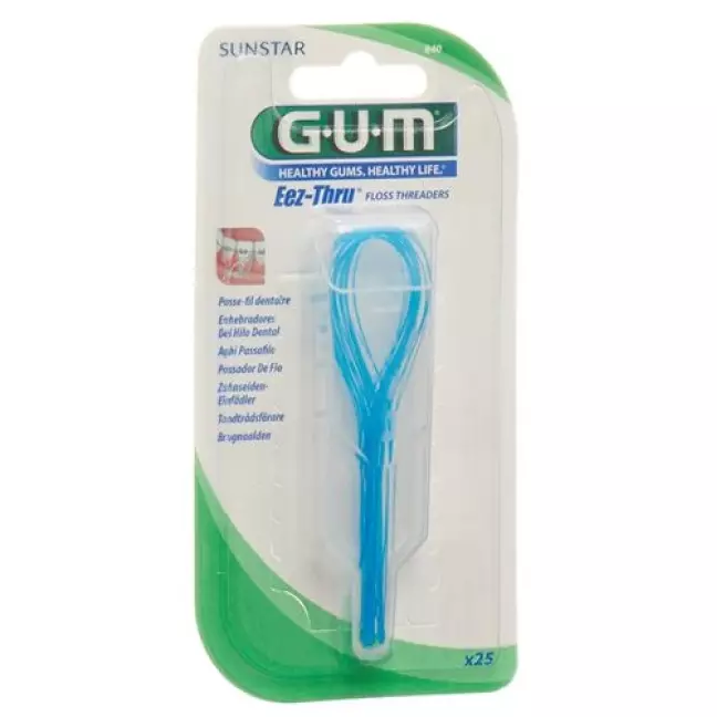 GUM SUNSTAR EEZ THRU Вправляч для зубної нитки 25 шт GUM SUNSTAR EEZ THRU Вправляч для зубної нитки 25 шт