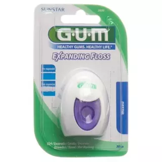Зубна нитка GUM SUNSTAR EXPANDING 30м вощена
