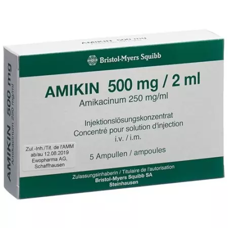 Амікін Інф Конц 500 мг/2 мл 5 флаконів по 2 мл Амікін Інф Конц 500 мг/2 мл 5 флаконів по 2 мл