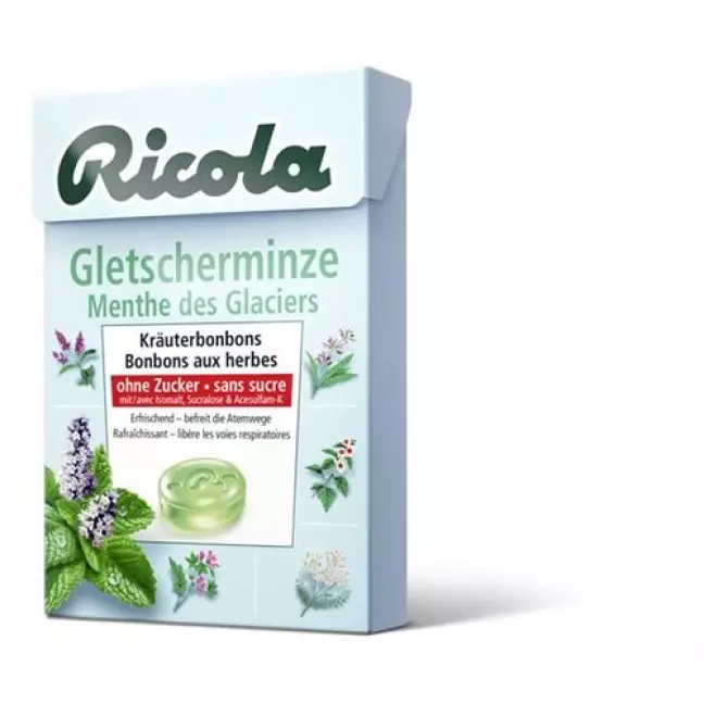 Цукерки Ricola Glacier м'ятні без цукру 50 г