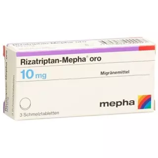 Ризатриптан-Мефа оро розплавляючі таблетки 10 мг 3 шт
