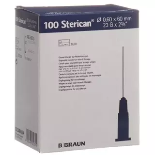 Голка STERICAN 23G 0,60x60мм синя Luer 100 шт