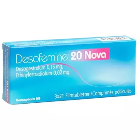 Дезофемін 20 Nova таблетки плівка 3 х 21 шт Дезофемін 20 Nova таблетки плівка 3 х 21 шт