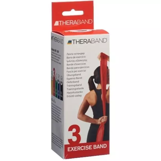THERA BAND 2.5MX12.7CM ROT MIT