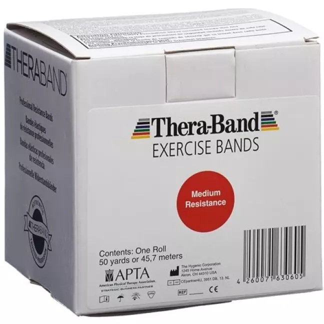 Thera Band 45mx12.7cm червоний середньої міцності