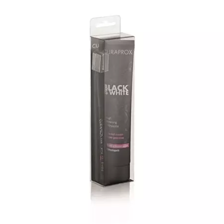 Зубна паста Curaprox Set Black is white 90 мл + зубна щітка CS5460