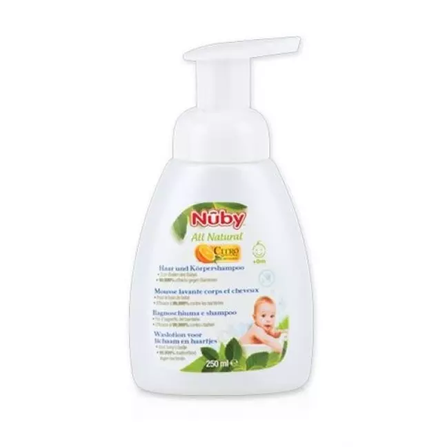 Nuby All Naturals Haar-Korpershampoo 250мл