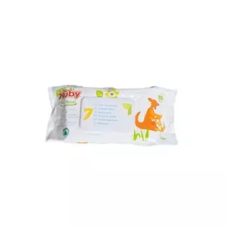 Nuby All Naturals дитячі серветки антибактеріальні 80 шт