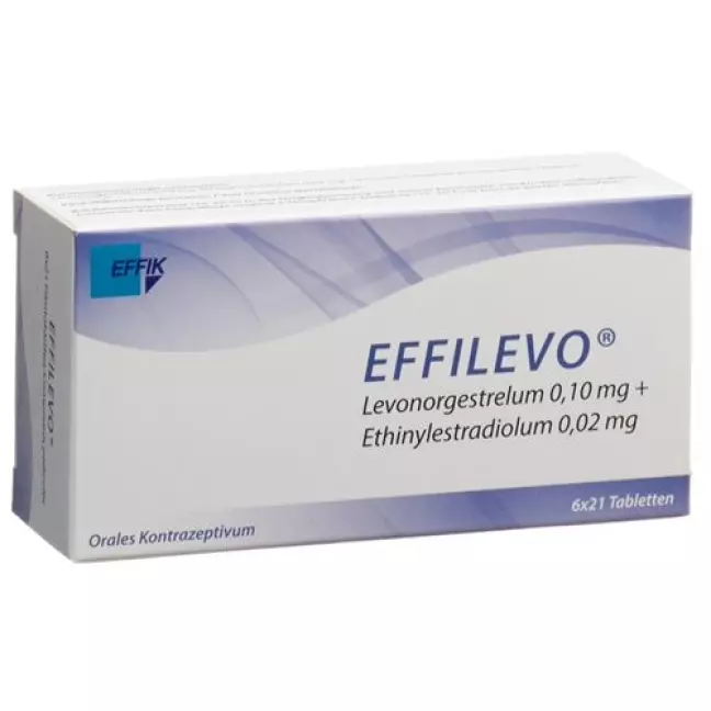 Effilevo плівкова таблетка 0,10 мг/0,02 мг 6 х 21 шт Effilevo плівкова таблетка 0,10 мг/0,02 мг 6 х 21 шт