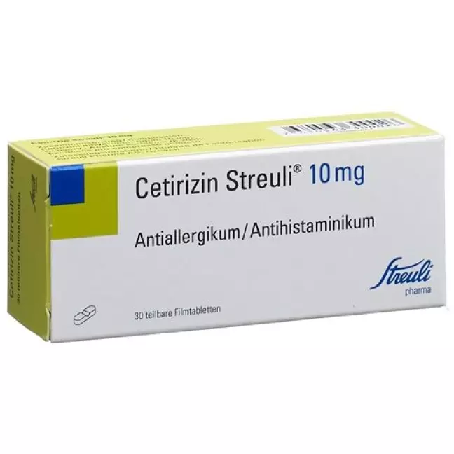 Цетиризин Streuli Filmtable 10 мг 30 шт Цетиризин Streuli Filmtable 10 мг 30 шт