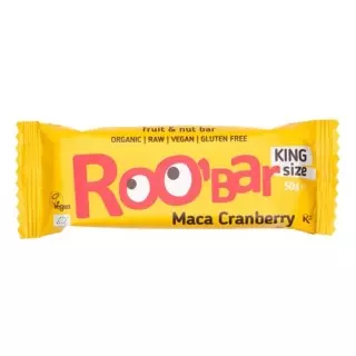 Батончик сироїд Roobar Maca Журавлина 16 х 50 г