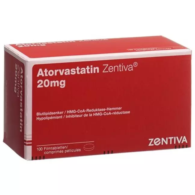 Atorvastatin Zentiva 20 mg 100 filmtablets Atorvastatin Zentiva 20 mg 100 filmtablets