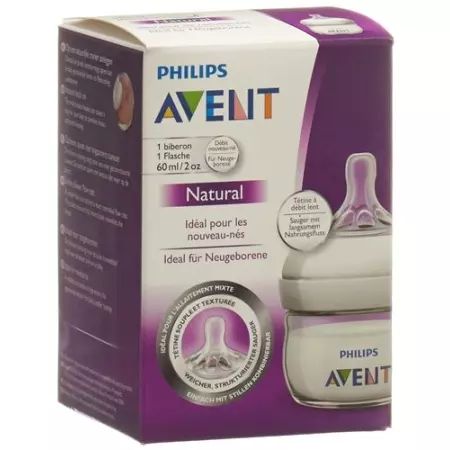 Пляшечка для новонароджених Avent Philips натуральна 60 мл Пляшечка для новонароджених Avent Philips натуральна 60 мл