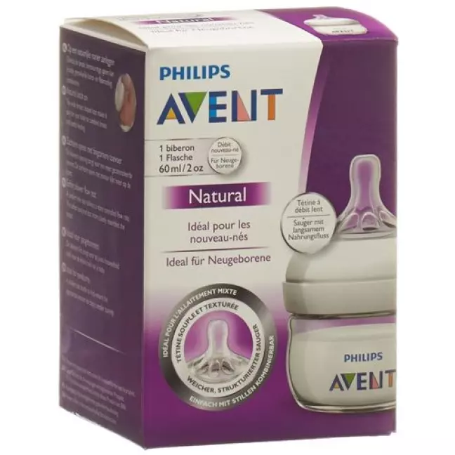 Пляшечка для новонароджених Avent Philips натуральна 60 мл Пляшечка для новонароджених Avent Philips натуральна 60 мл