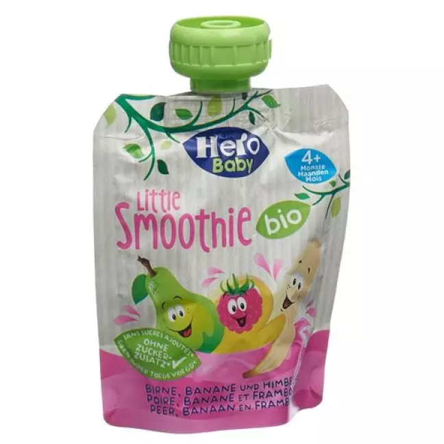 Hero Baby Organic Smoothie Pear Banana Raspberry Bag 90 г