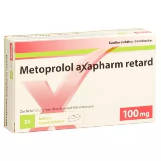 Метопролол Аксафарм Рет таблетки 100 мг 30 шт