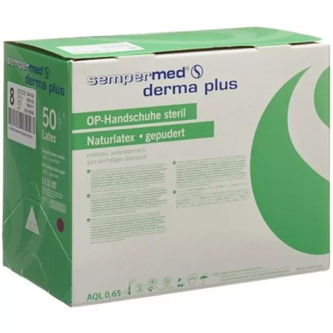 Рукавички хірургічні SEMPERMED DERMA PLUS 8 50 пар Рукавички хірургічні SEMPERMED DERMA PLUS 8 50 пар